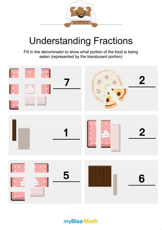 Understanding Fractions: Worksheet #2 - MyBlee